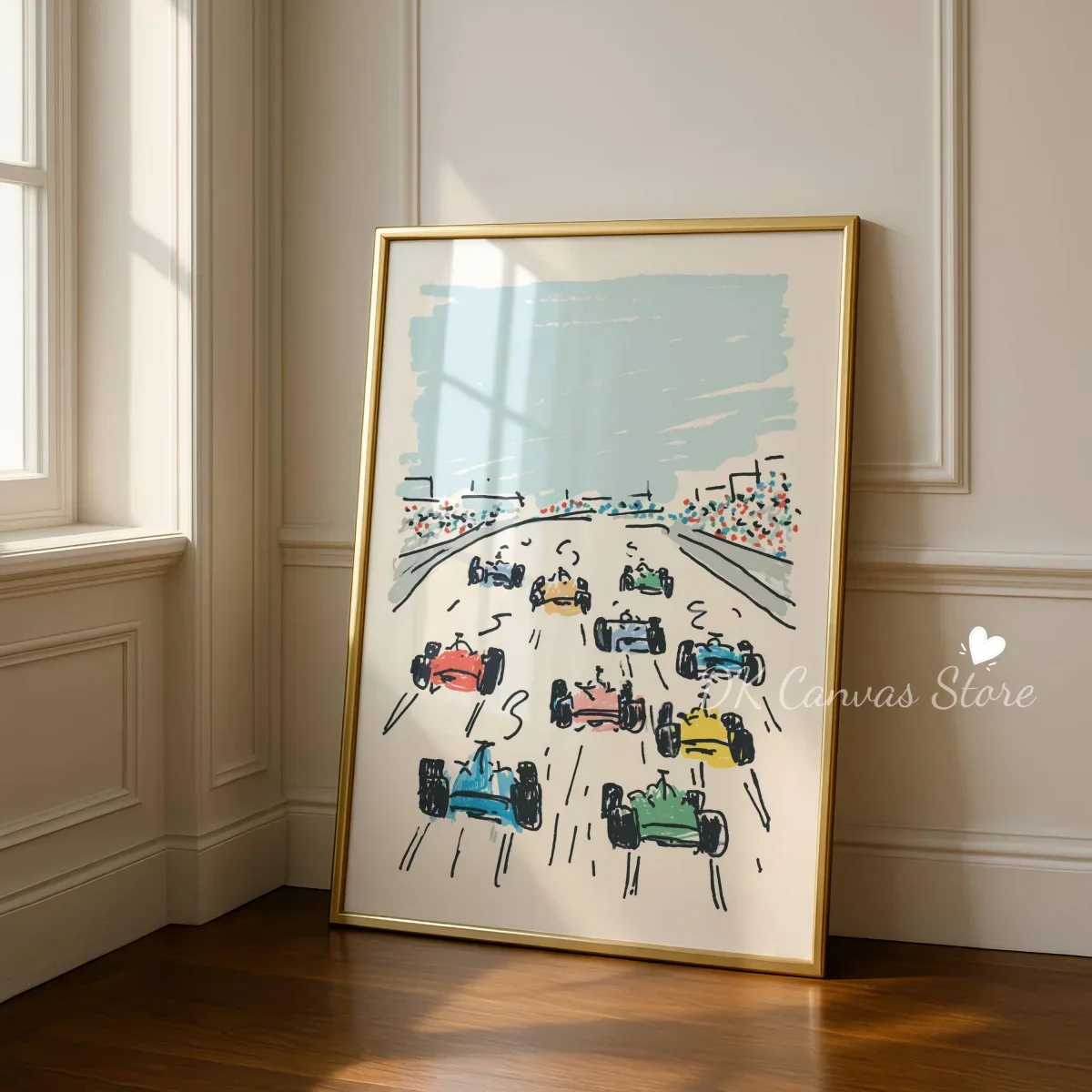 Vintage Formula One Racing Canvas Prints Poster Modern Minimalist Line Art Prints Boy Room Nursery Wall Art Home Decor Poster