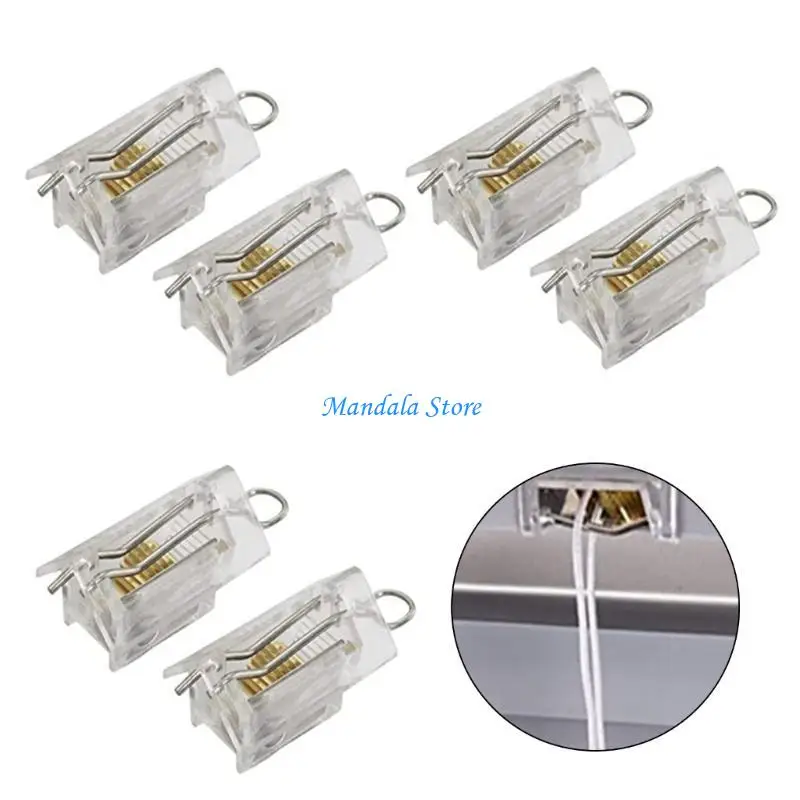 

U2JC 6Pcs Blind Wire Lock Fittings Roller Shade Curtain Cord Lock Repairing