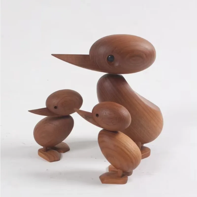 

Nordic Solid Wood Decoration Wooden Duck Home Decoration Handicrafts Wooden Toy Gifts American Country Puppet Gift Ornament