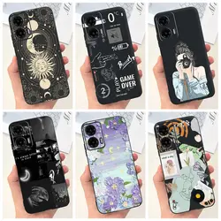 For Motorola Moto G35 5G Case G 35 Fashion Flower Bumper Soft Silicone Back Cover Phone Cases For MotoG35 2024 Shockproof Fundas