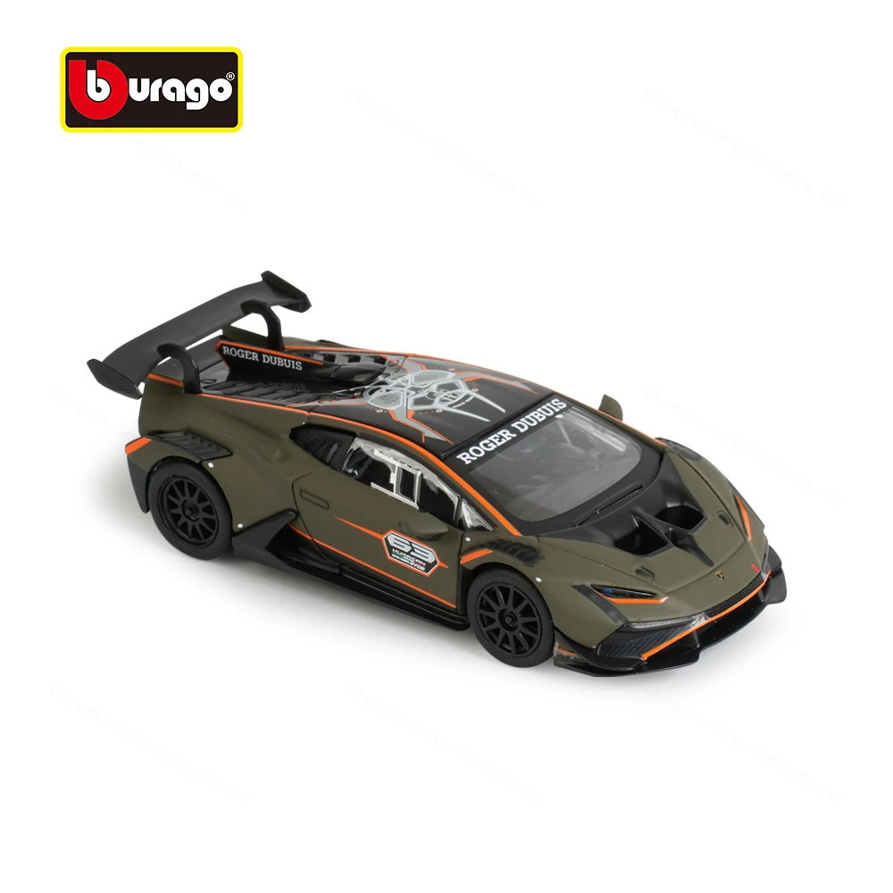 Bburago 1:43 Lamborghini Huracan Super Trofeo EVO2 Static Die Cast Vehicles Collectible Model Racing Car Toys Acrylic Box