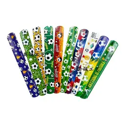 Football Slap Bracelets Gift Football Party Decoration Happy Kids Boys Football Theme Soccer Birthday Party Favors Soccer Toys