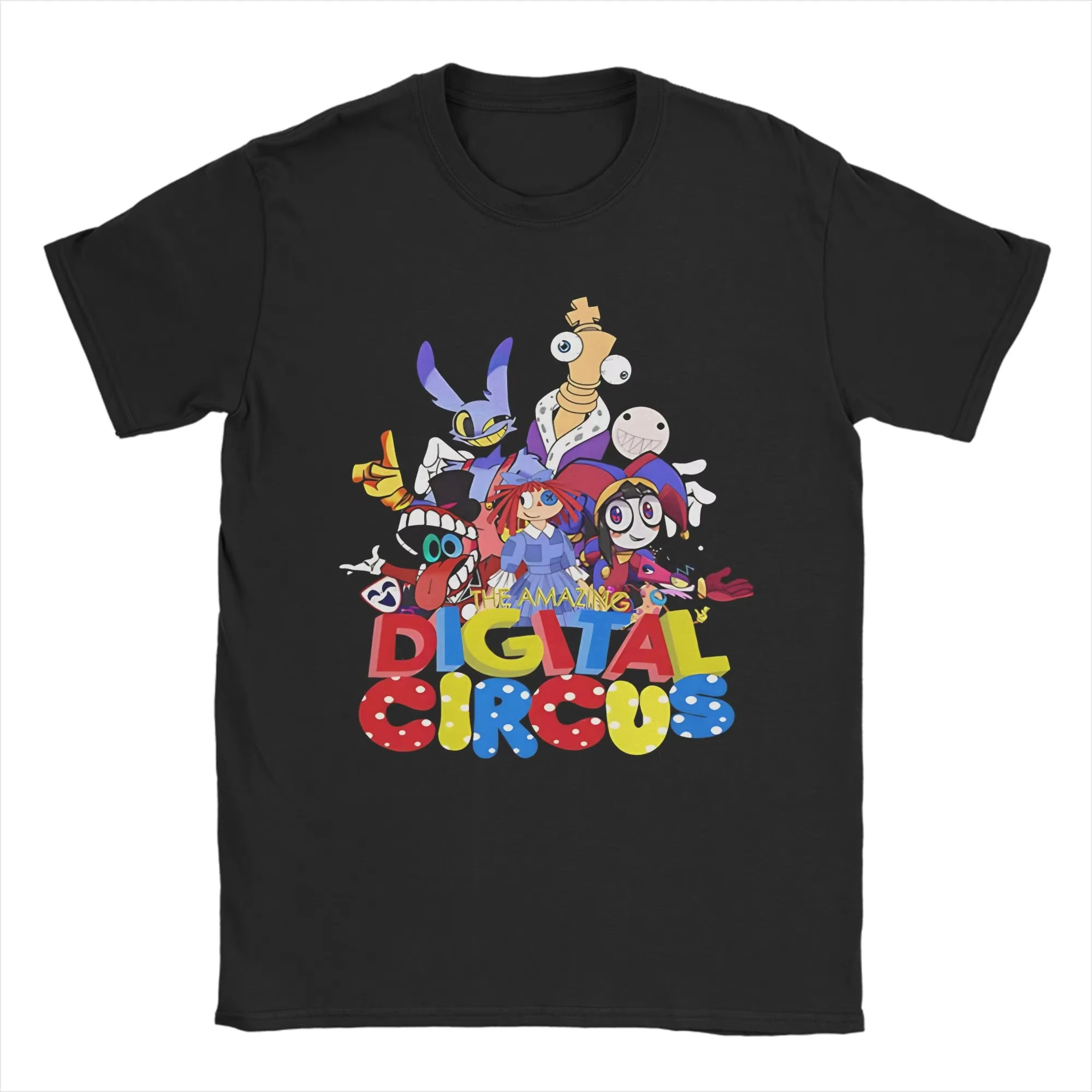 2026 Amazing digital circus T-shirt couple beach retro T-shirt V-neck hip-hop print top