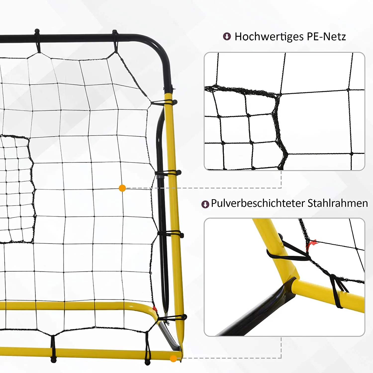 Jaring Rebound Gawang Rebound Sepak Bola Kickback untuk Sepak Bola, Bola Basket, dan Bisbol