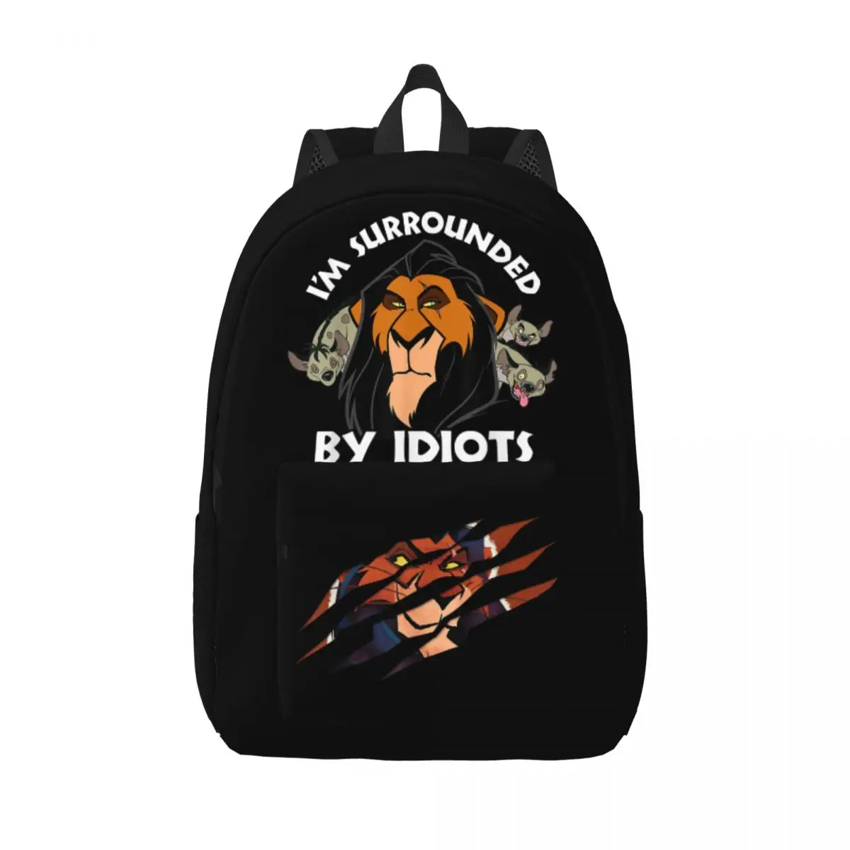 

The Lion King Backpack for Men Women High School Hiking Travel Daypack Surrounded By Idiots Laptop Computer Canvas Bags Sports