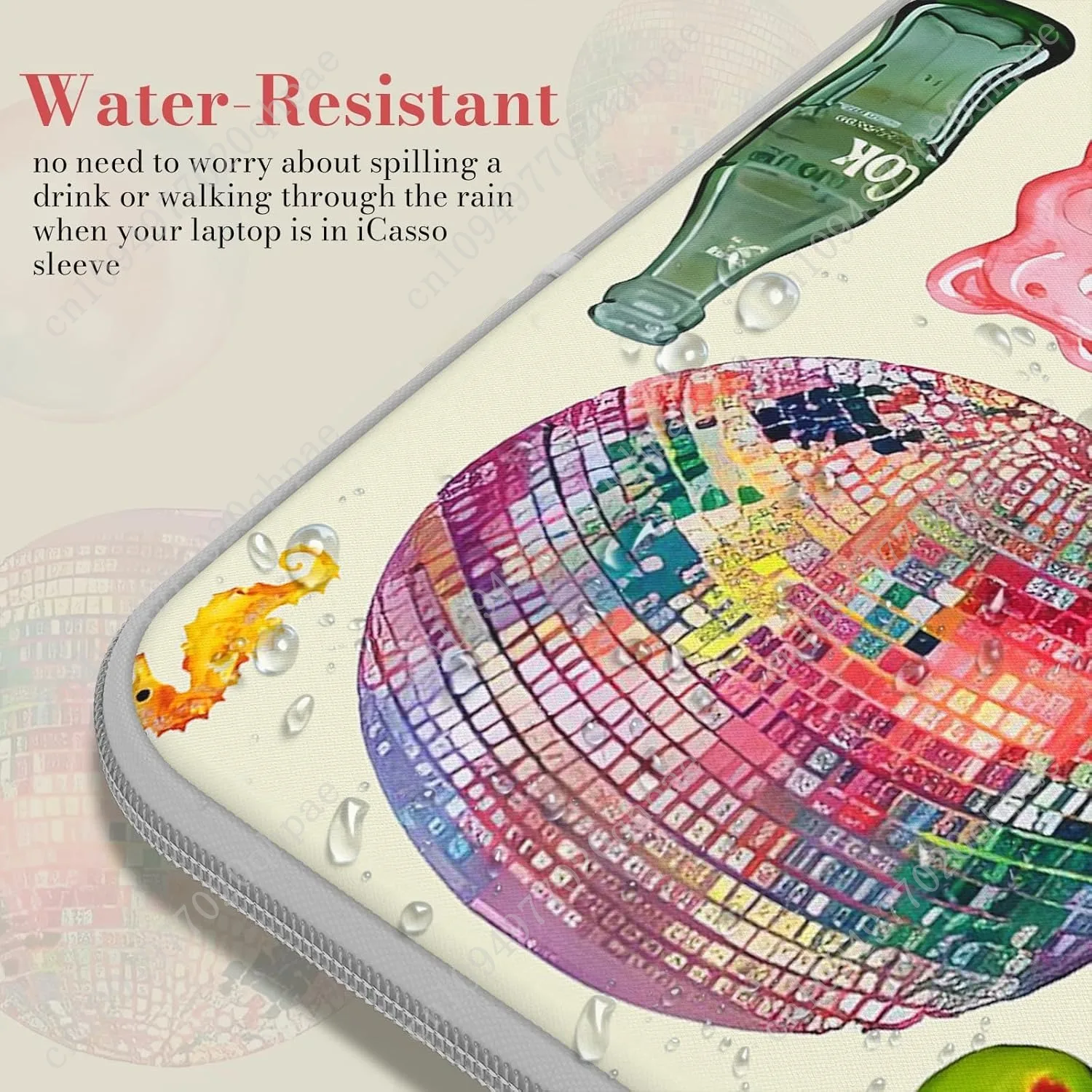 iCasso 노트북 슬리브 13인치 맥북 에어 13-13.6인치용, 귀여운 노트북 케이스 맥북 프로 13인치 14인치용, 슬림 보호 케이스