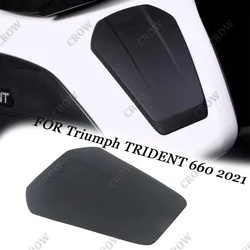 FOR Triumph TRIDENT 660 2021 Motorcycle Black Tank Pad Protector Sticker Decal Gas Knee Grip Tank Pad