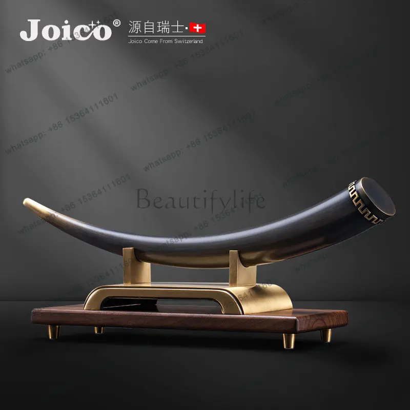 Ornament light luxury high-grade copper ivory opening housewarming gifts living room entrance office decoration