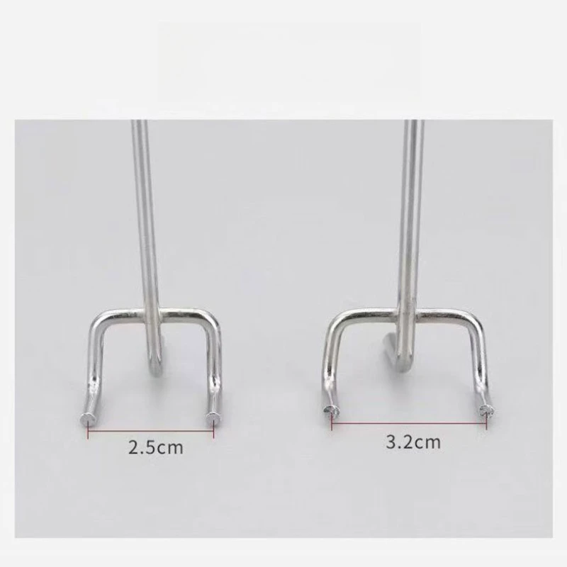 10er-Pack Displayhaken für Einzelhandelsgeschäfte, Metall-Pegboard-Haken, Warenregalhalter, perforierte Wandhaken – Detail 2