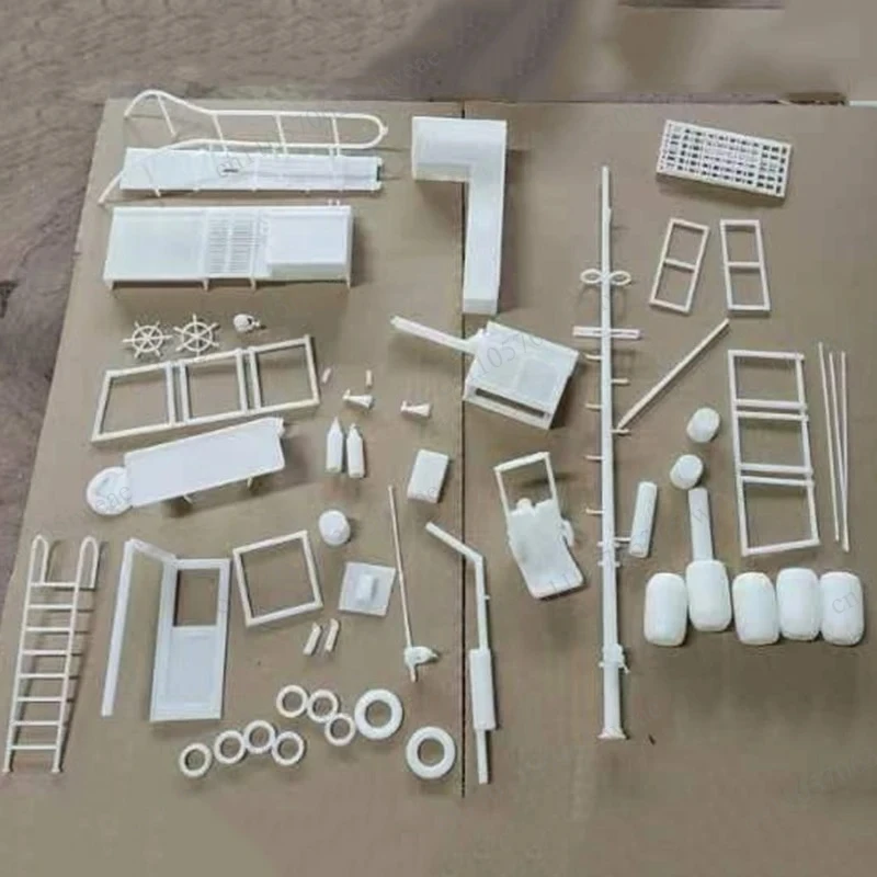 Model Kit Ship 1/12 Remote Control Ship 130cm Wooden Structure Simulation Orca Remote Control Fishing Boat 3D Printing Details