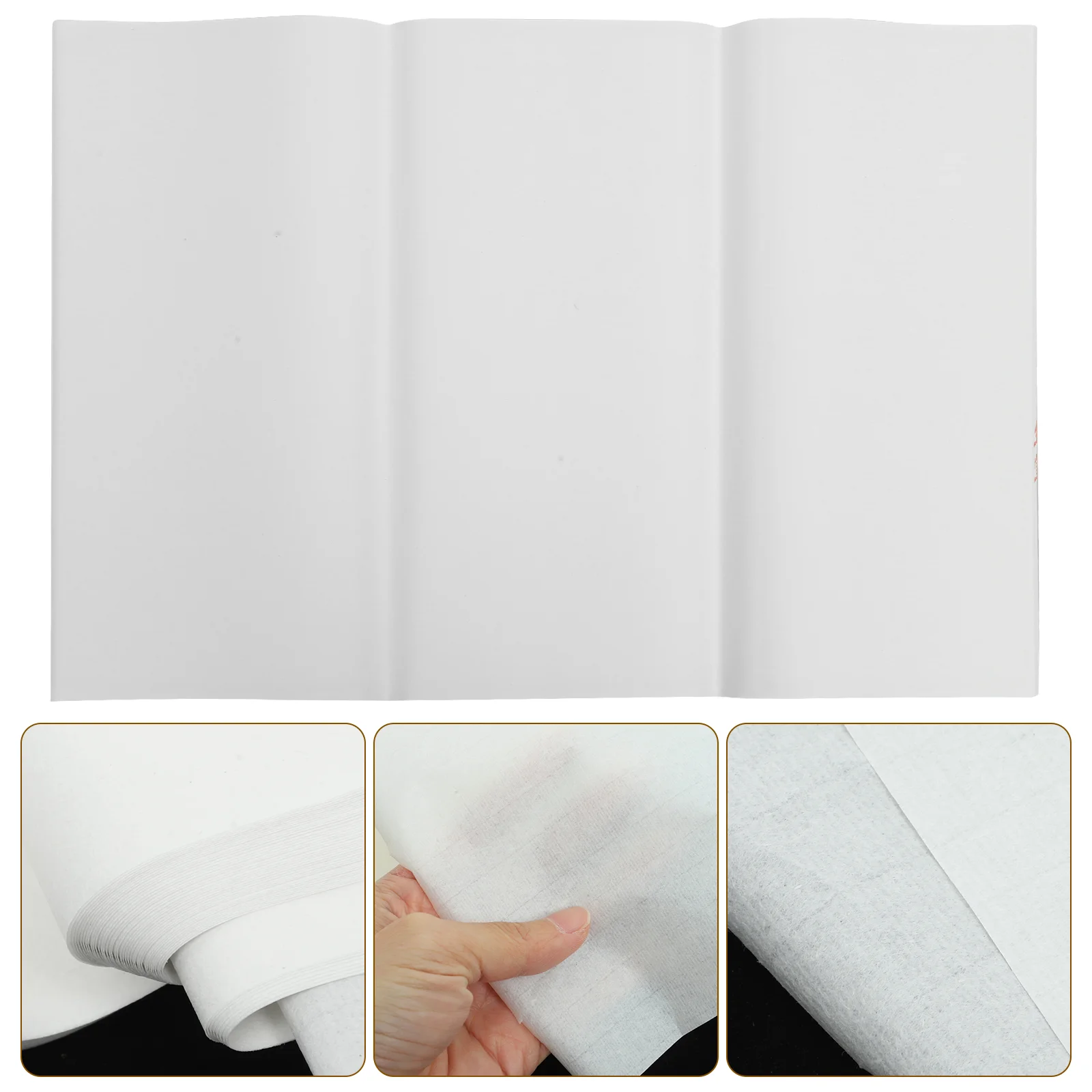 100 Sheets Rectangular Lens Cardstock Paper for Calligraphy Drawing Writing White College Ruled Rice Board Versatile