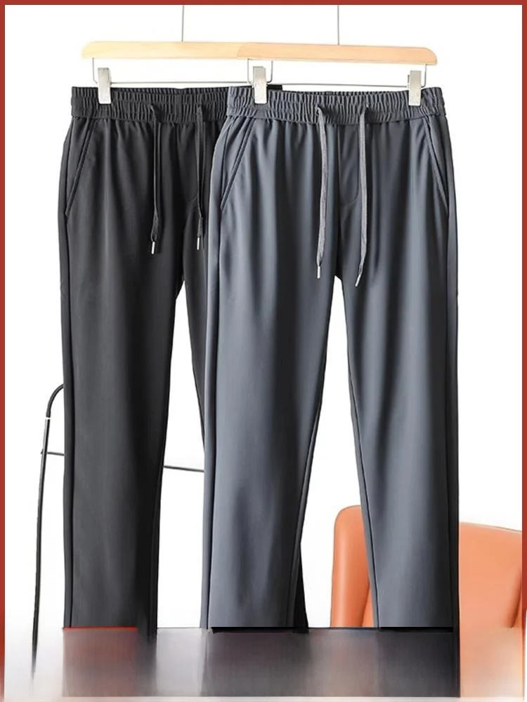 

Ele против морщин, износостойкие осенне-зимние эластичные деловые повседневные спортивные мужские длинные брюки, молодежные витали...