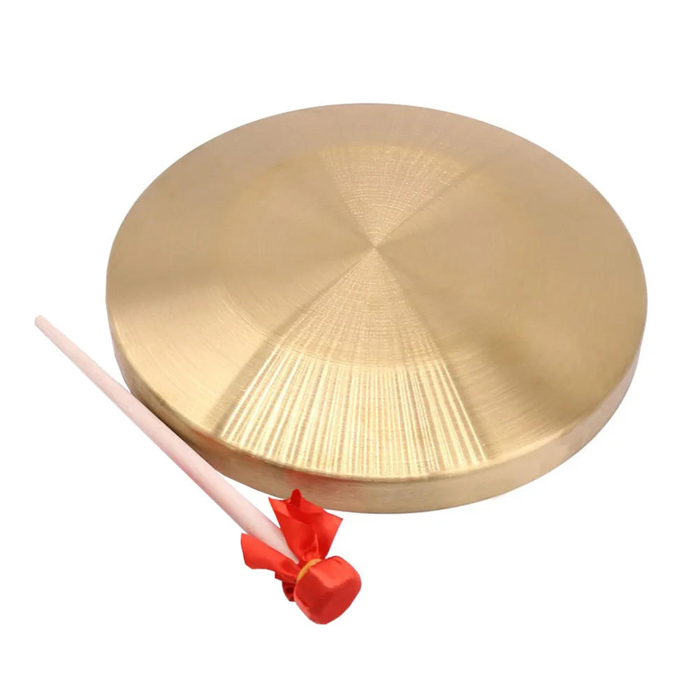 

Sturdy Hand Gong Copper Percussion Instrument Ergonomic Handle Clear Loud Sound Long Lasting Durable Musical For School Festival