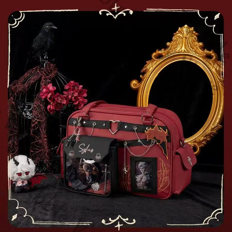 

Anime Love and Deepspace Sylus Crow Cosplay Red Ita-bag Cartoon High-capacity Crossbody Bag Handbag Versipacks Adorn Xmas Gift