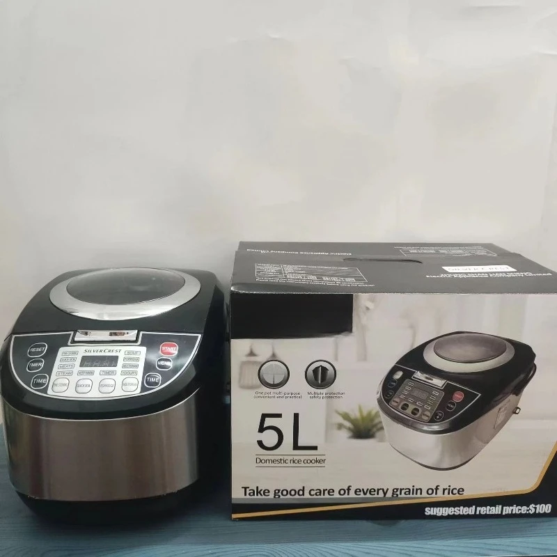 5L Household Rice Cooker, Multifunctional Electric Rice Cooker with Top Window for Home Cooking