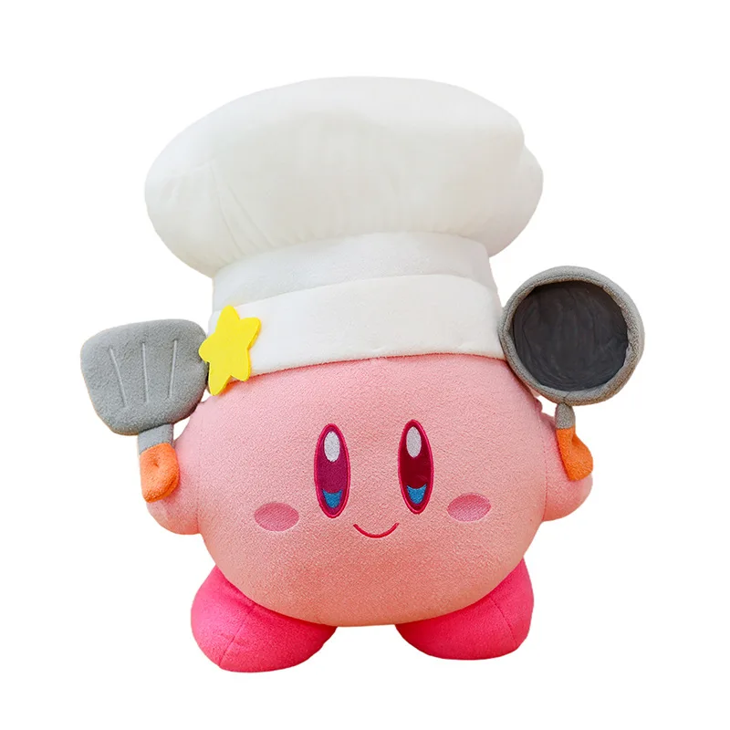 Kawaii Kirby Plüschtier gefüllte Puppe süßes Kirby Chef Kissen Stofftier für Kinder Geburtstagsgeschenk Plüschtier Stofftier für Kinder