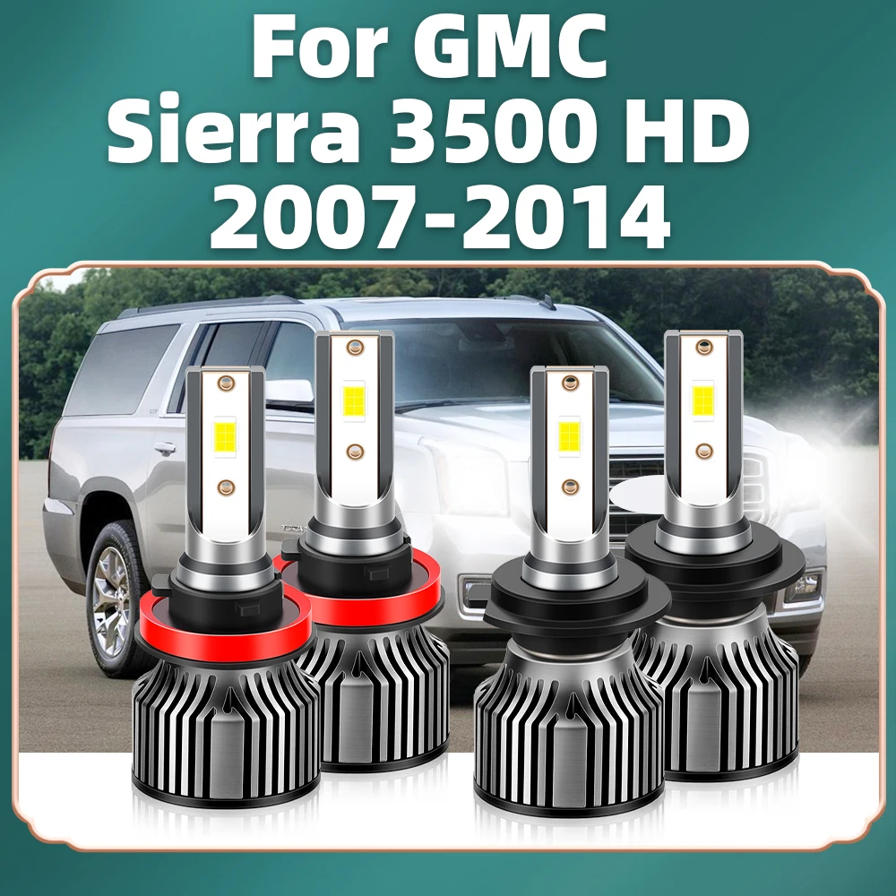 

For GMC Sierra 3500 HD 2007 2008 2009 2010 2011 2012 2013 2014 LED Headlights 20000LM Auto Bulb 12V High Low Beam Headlamp 6000K