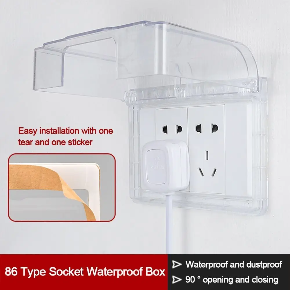 86 Type Switch Protective Cover Socket Waterproof Box Splash-Proof Box Wall-mounted Protection Socket Electric Plug Cover