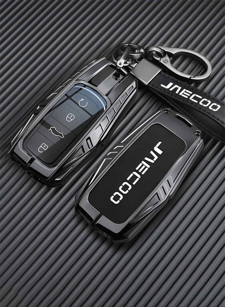 Zinklegierung Autoschlüsseletui für Chery Jaecoo J7 7 PHEV 2025 J8 8 2026 Schlüsselanhänger Fernbedienung Abdeckung Shell Gehäuse Halter Fob Zubehör – Detail 8