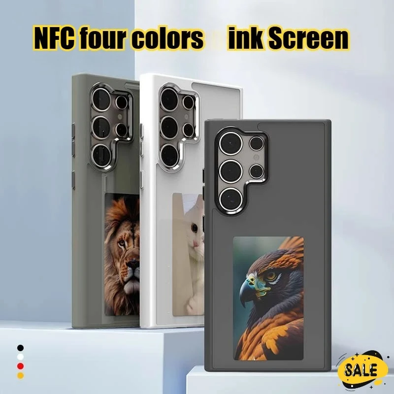 

Четырехцветный чехол для телефона NFC с электронными чернилами и искусственным интеллектом для Samsung Galaxy S24 S23Ultra, противоударный защитный чехол с изображением аниме «сделай сам»