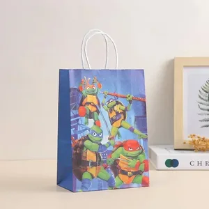 أكياس هدايا ورق كرافت متعددة الوظائف مع أحزمة كتف ، سلاحف النينجا ، TMNT ، حرفية ، يأخذ ، حفلة ، عيد الميلاد ، مهرجان ، 10 قطع أفضل 8 حقيبة ظهر سلحفاة النينجا مبيعا - رقم 2