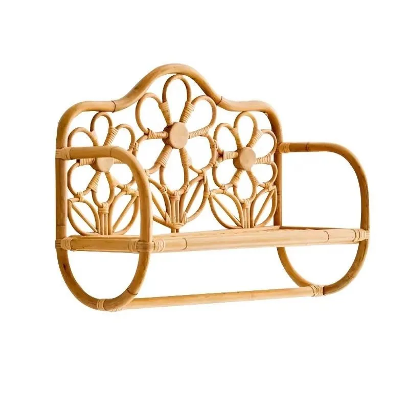City Home Decoration Wicker Rattan Floating Wall Mount