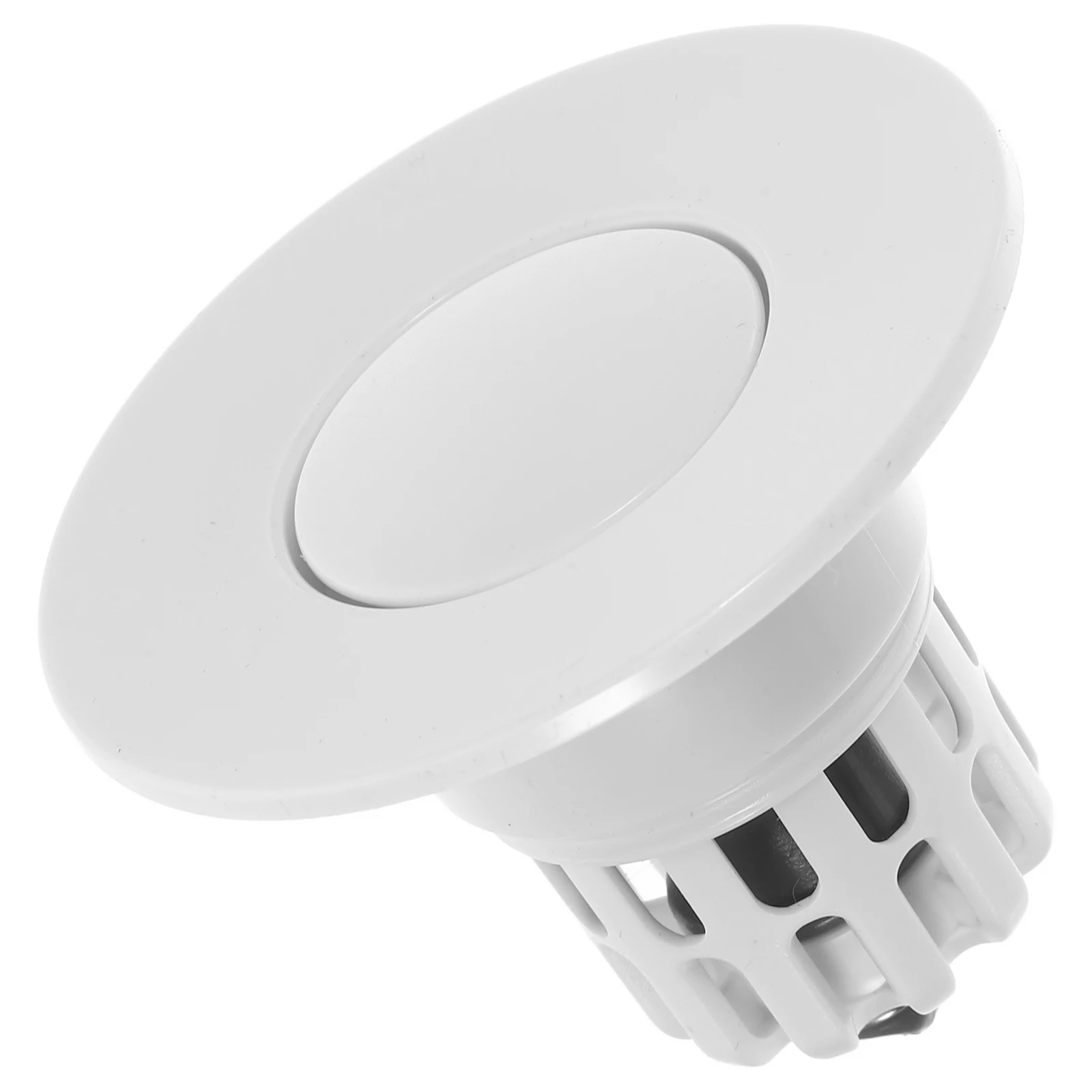 

White ABS Core Press Type Drain Plug Anti Clogging Filter Bathroom Sink Durable Copper Material Hotel Washbasin Draining