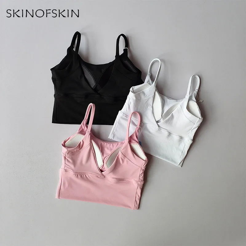 Beautiful Back Sports Underwear Women Running Shockproof Sagging Fitness Yoga Clothes V-shaped Fixed Cup Training Wenchest