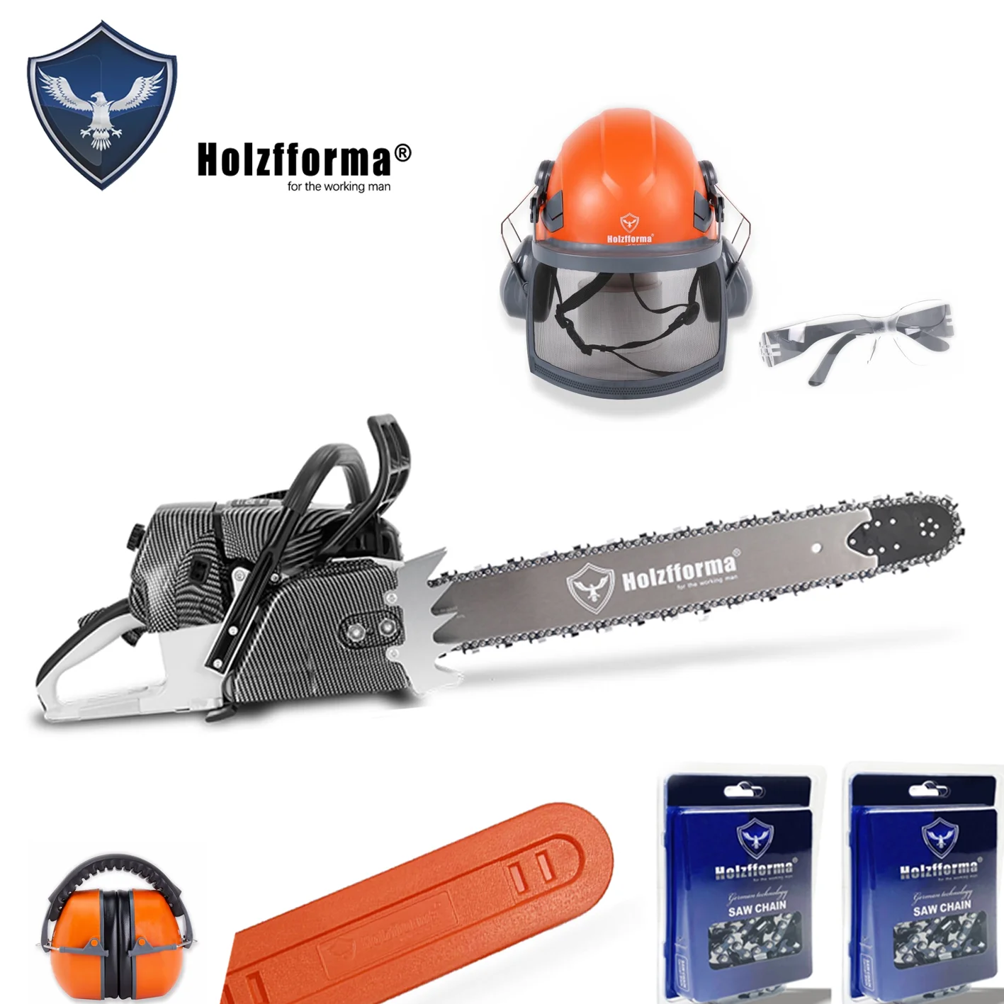 Farmertec G660 PRO 92cc Gas Chainsaw .050 24inch Bar Cover and 3X
