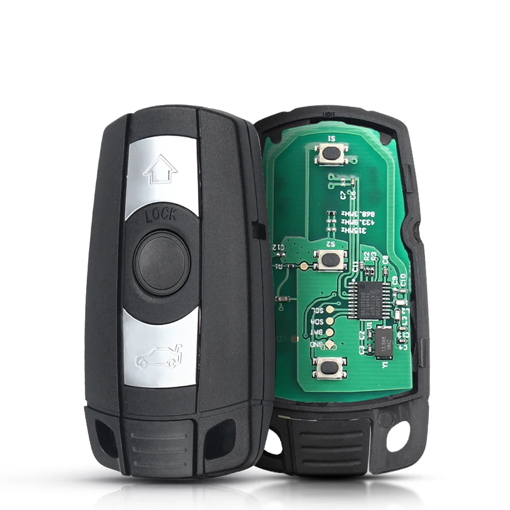 KEYYOU 1PCS Car Remote Key For BMW CAS3 System 315MHz / 433MHz / 868Mhz For X5 X6 Z4 1/3/5/7 Series Vehicle Smart Key Control