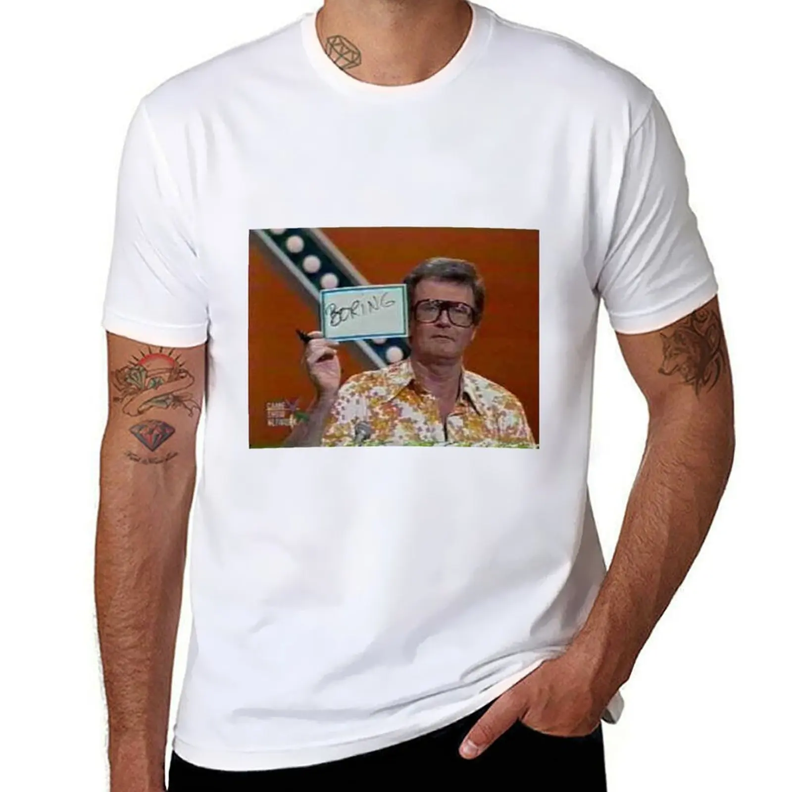 

Charles Nelson Reilly boring color photo 1981 T-Shirt man t shirts cotton anime tshirt T-Shirt