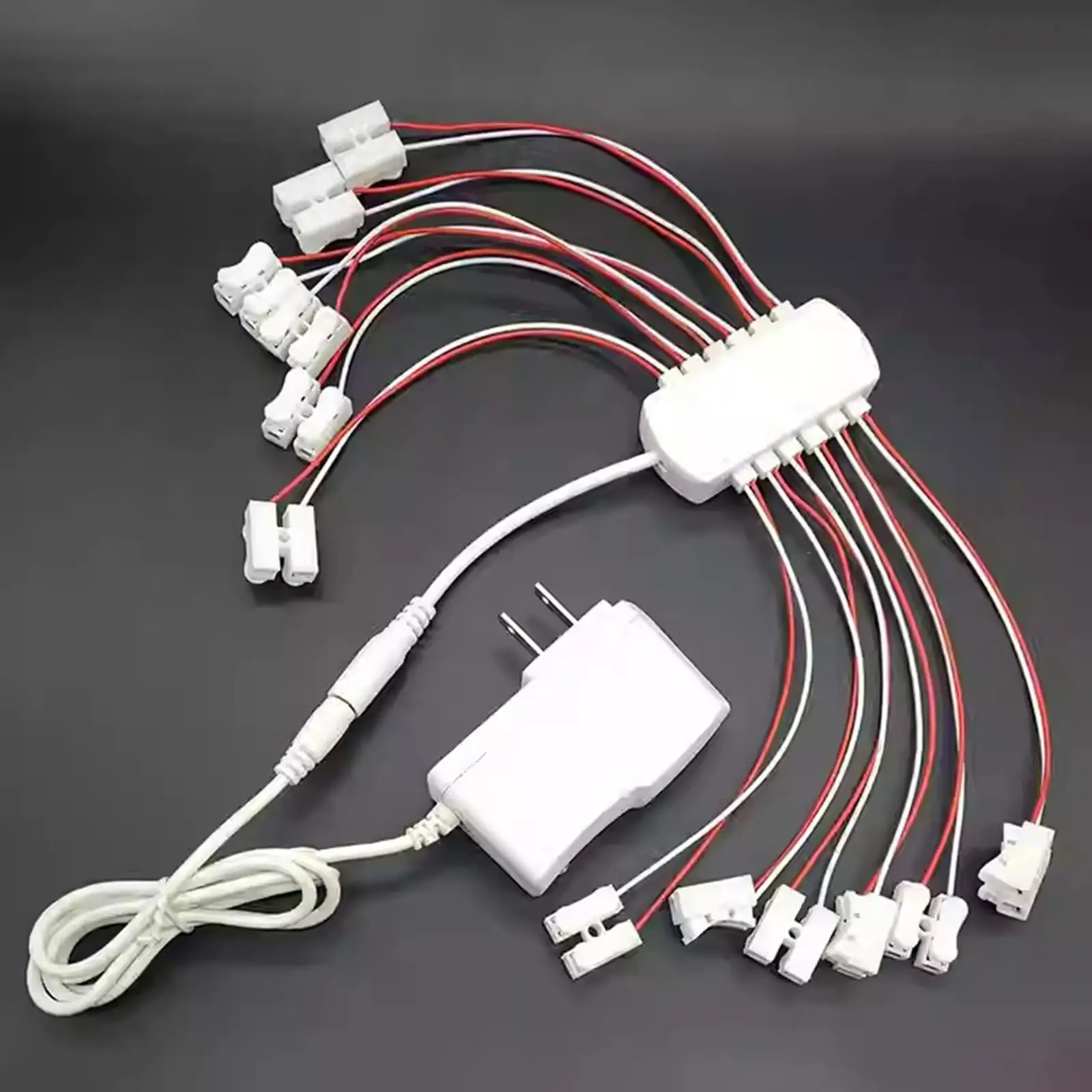 Alimentation électrique 12V 2A, 12 Ports, prise américaine compacte multifonctionnelle, pour modèle de Train Miniature, jardin, échelle HO, lampadaire, Dioramas