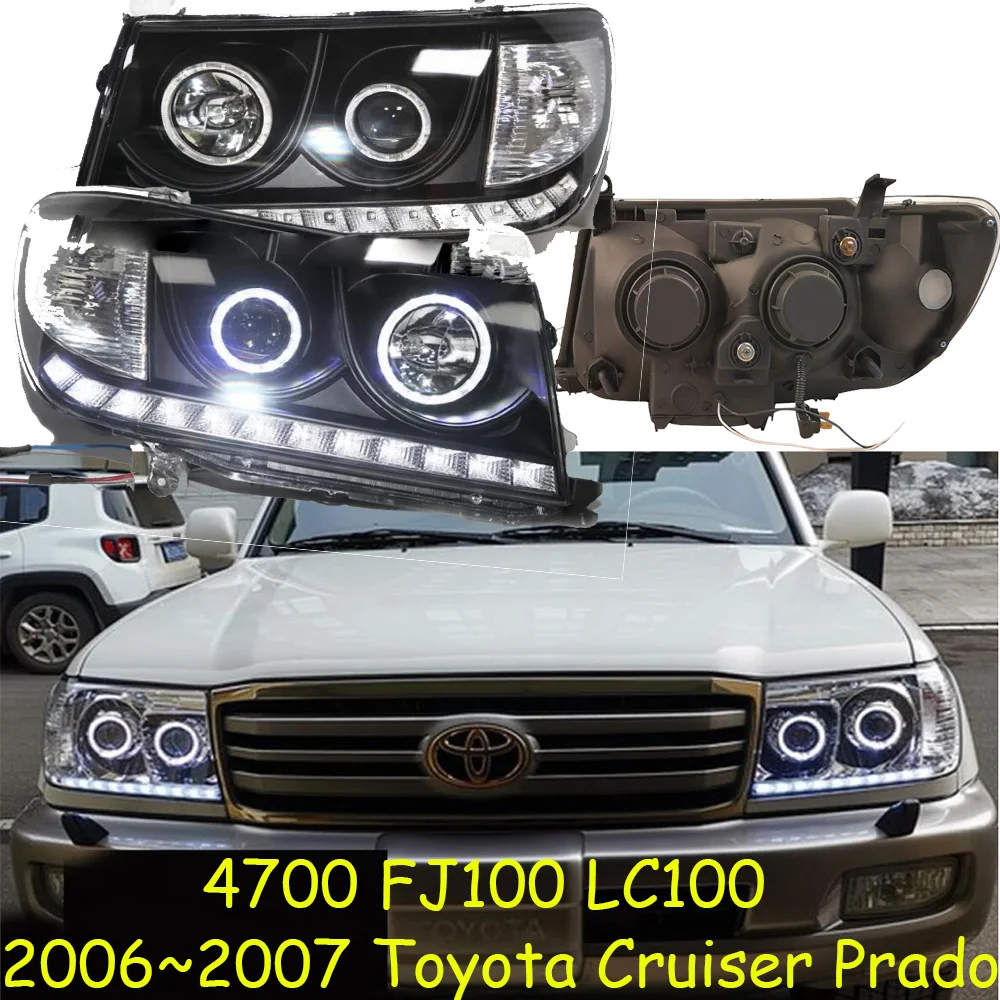 Car Bumper FJ100 Headlamp Toyota Cruiser Prado LC100 Headlight 4700 UZJ100 2006~2007y Car Accessories Prado Daytime Light