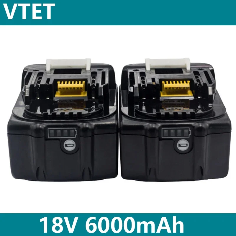 2025 18V 6000mAh Original for Makita  Rechargeable Power Tools Battery with LED Li-ion Replacement LXT BL1860B BL1860 BL1850