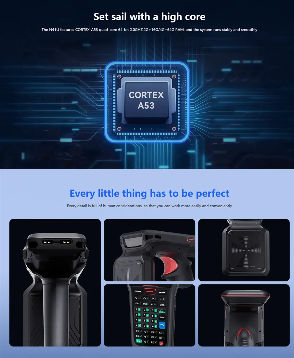 안드로이드 10 핸드헬드 Uhf Rfid Pda 장거리 스캐너 산업용 Rfid 리더 작가 제조업체 창고용 바코드 스캐너 PDA