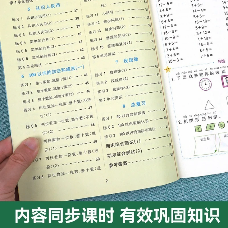 Arithmetic Question Card, First Grade Second Semester, Practiced Daily, People's Education Press