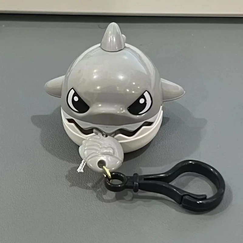 4 pçs novo dos desenhos animados puxar linha tubarão brinquedo de corda engraçado oscilação crianças toya chaveiro fidget colecionável criança crianças brinquedos coletar presente
