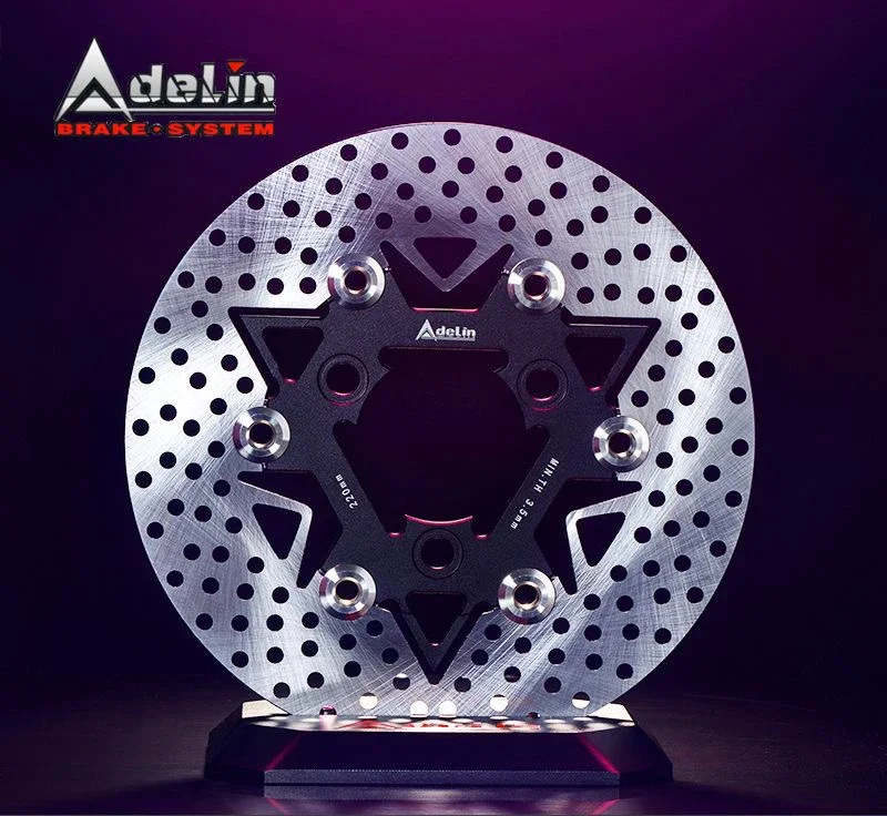 Original Adelin Aluminum alloy 220mm Floating disk motorcycle brake disc brake pads  Rapid cooling motorcycle rear disc brake