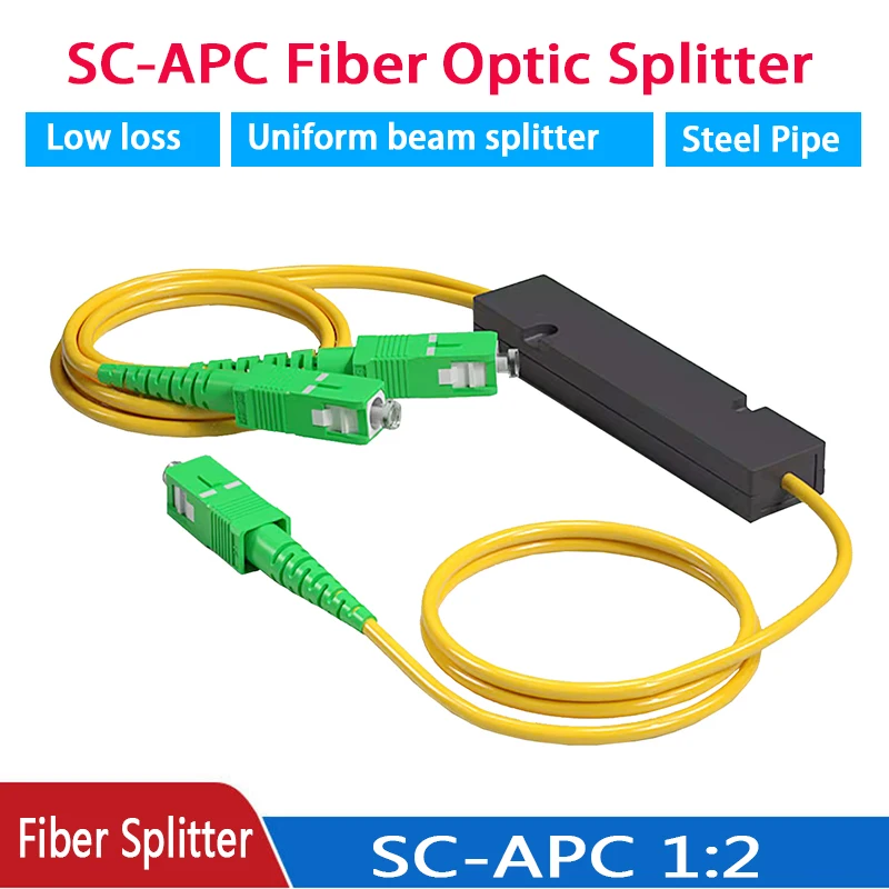 Fiber Optic Splitter Box FTTH ABS Box SC SC/APC 1x2 PLC UPC 1*4 Planar Lightwave Circuit Splitter 1*8