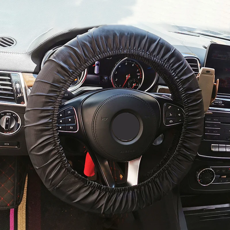 Universal Car Steering Wheel Dustproof Cover Black Oxford Cloth Auto Seat Cover For Car Repair Maintenance Care Clean Beauty