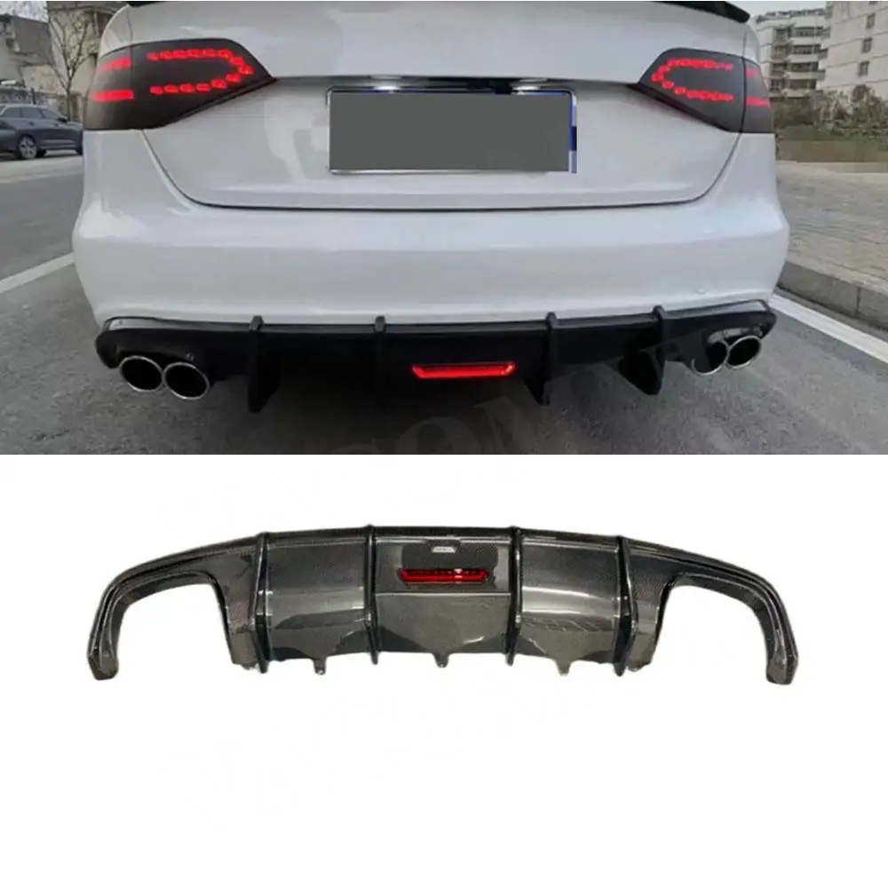 VACOMUL Carbon Fiber Rear Bumper Diffuser Lip For Audi A4 B8 S4 2009 2010 2011 2012 Not Standard Car Rear Lip Diffuser Bodykit