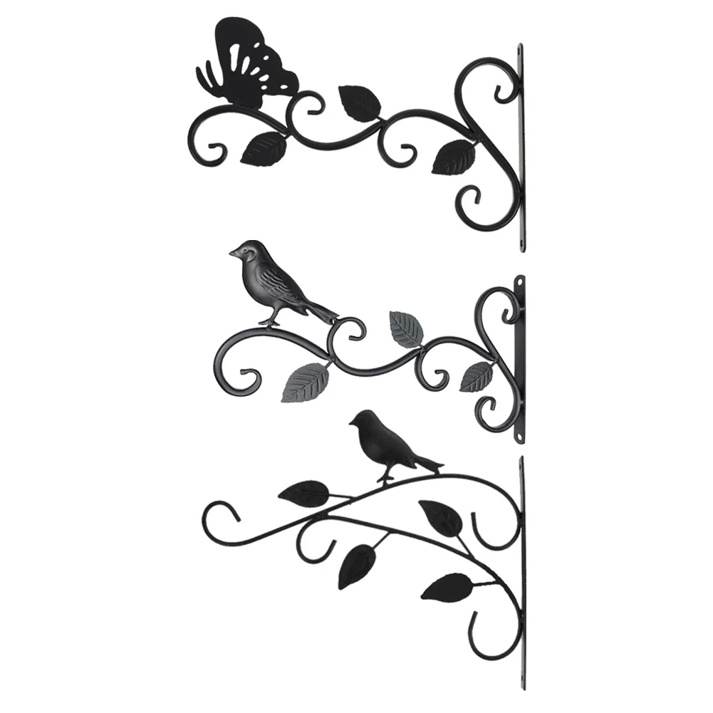 Hanging Plant Bracket Wall Mounted Decorative Hanger Hook Planter Hooks for Flower Basket Bird Feeder Wind Chime Lanterns