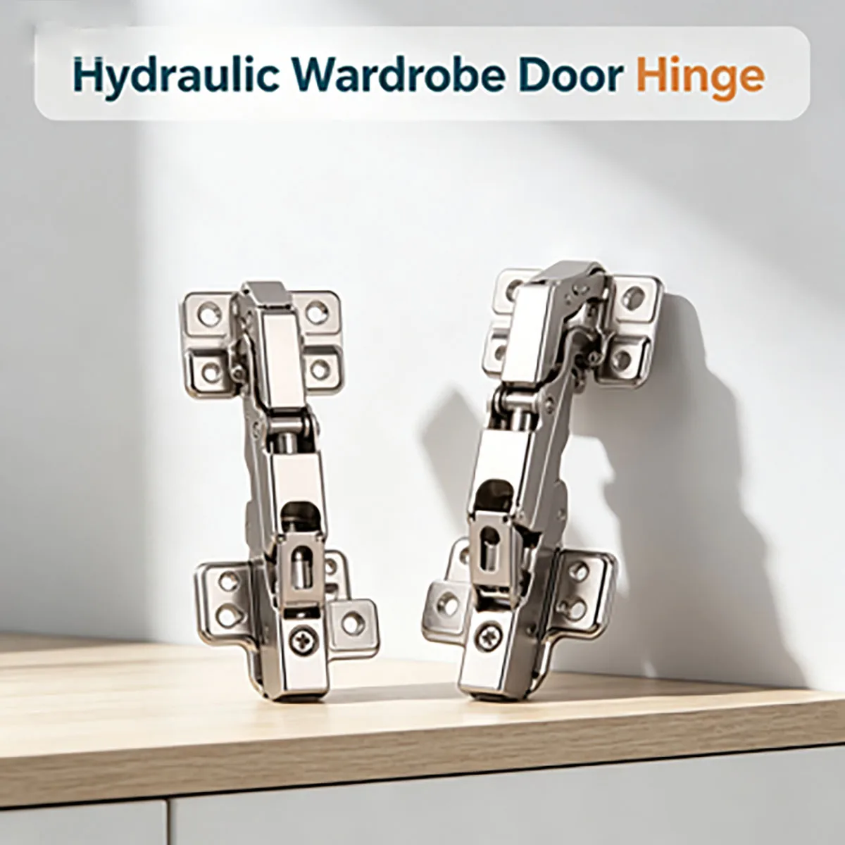 Soft‑Close Hydraulic Airplane Hinge, 45°‑165° Large Opening Angle Cabinet Wardrobe Door Hinge Furniture Hardware Accessories