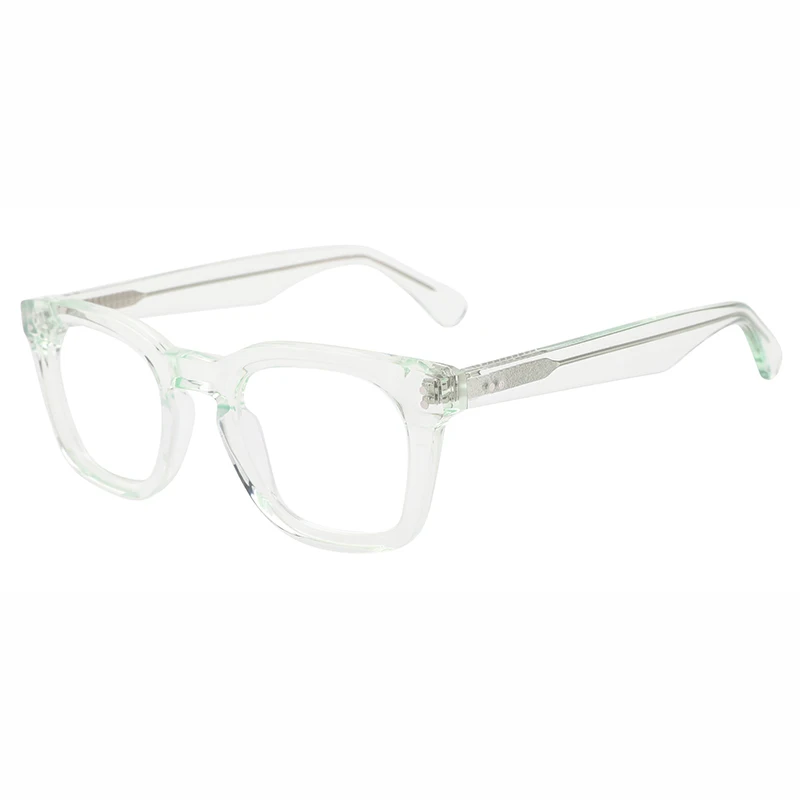 

Унисекс крутые детские ацетатные плоские прямоугольные очки с пунктирным носовым мостом в толстой оправе, оптические линзы по рецепту WD1578P