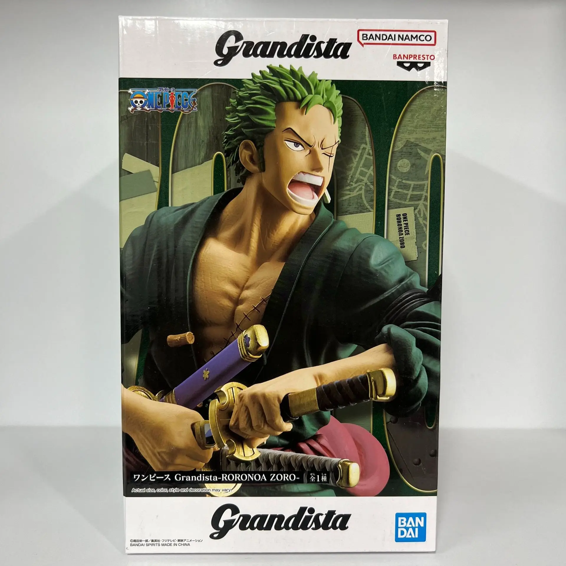 Oryginalny Bandai One Piece Roronoa Zoro rysunek Banpresto Anime figurka 22cm modele kolekcjonerskie ozdoby lalki zabawki prezent