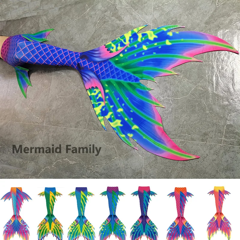 

Diving Fancy Mermaid Tail With Fin Monofin Mermaid Instructor Fish Skin Tail Swimsuit Skirt For SSI Course Class for Swimming