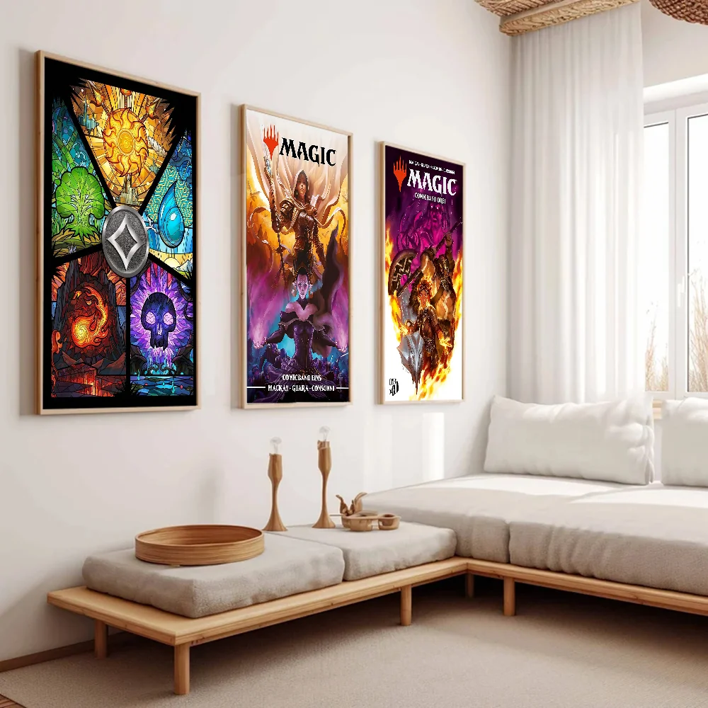 M-Magic The Gathering Self-adhesive Art Poster HD Quality Wall Art Retro Posters for Home Home Decor