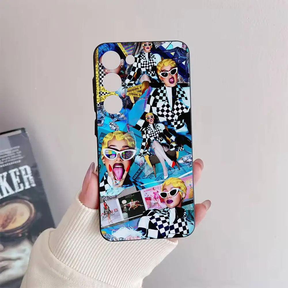 حافظة هاتف Cardi B Am I The Drama لهاتف سامسونج جالاكسي A73,72,51,53,52,71,22,5G,Note,J7,8,9 غطاء أسود ناعم #3