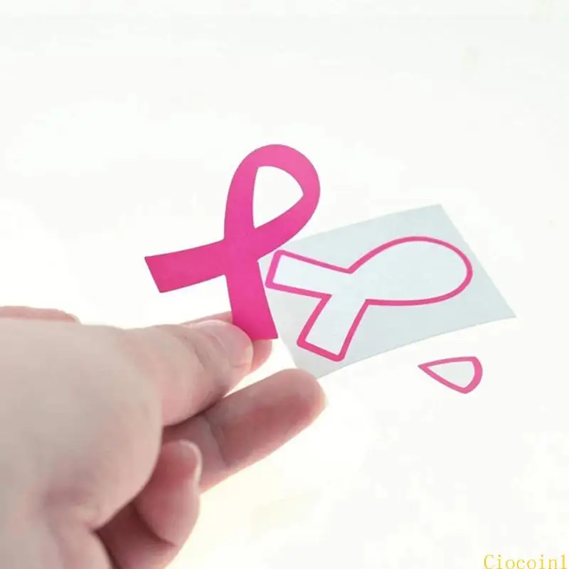 A3pc Pink Ribbon Sticker Seni consapevolezza Etichette Support Group Adesivo