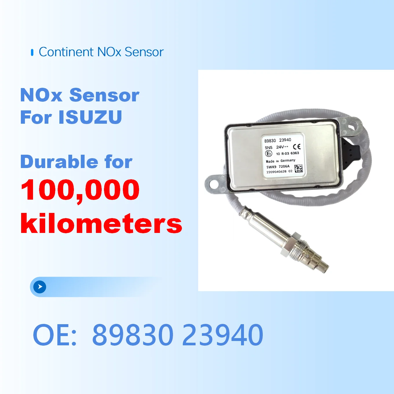 

NOx Sensor Fits For Isuzu Truck New Nitrogen Oxygen Sensor OE 8983023940 5WK97206A